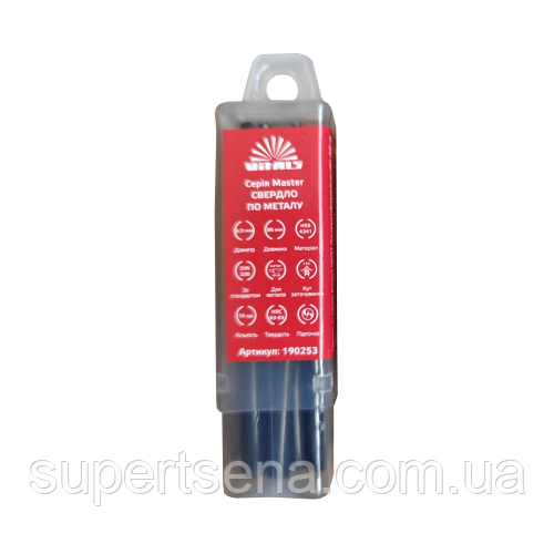 Свердло по металу HSS 4341 5.0 (10 шт.) Vitals Master 190253