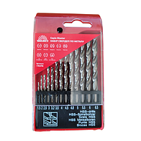 Набір свердл по металу HSS 4341 13 шт. 1.5-6.5 мм Vitals Master 190296