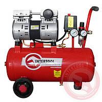 Компрессор 24 л,безмасляный, INTERTOOL PT-0022