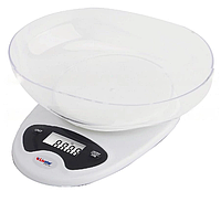 Кухонные весы с круглые чашей, цифровой, 5 k.г. LSU-5025