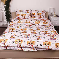 Комплект постельного белья Бязь Львята Лиловые Семейный 2 x 143 x 210 см