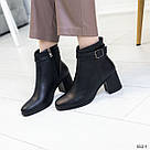 Шкіряні жіночі черевики на каблучці 6 см (36 р-р), фото 3