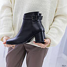 Шкіряні жіночі черевики на каблучці 6 см (36 р-р), фото 8