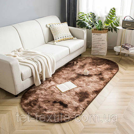 Килимок приліжковий Colorful Home кавово-коричневий 90х200 см., фото 1