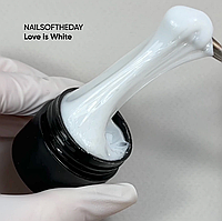 Белая гель-жвачка для создания объемных дизайнов на ногтях NAILSOFTHEDAY Love is White 15г