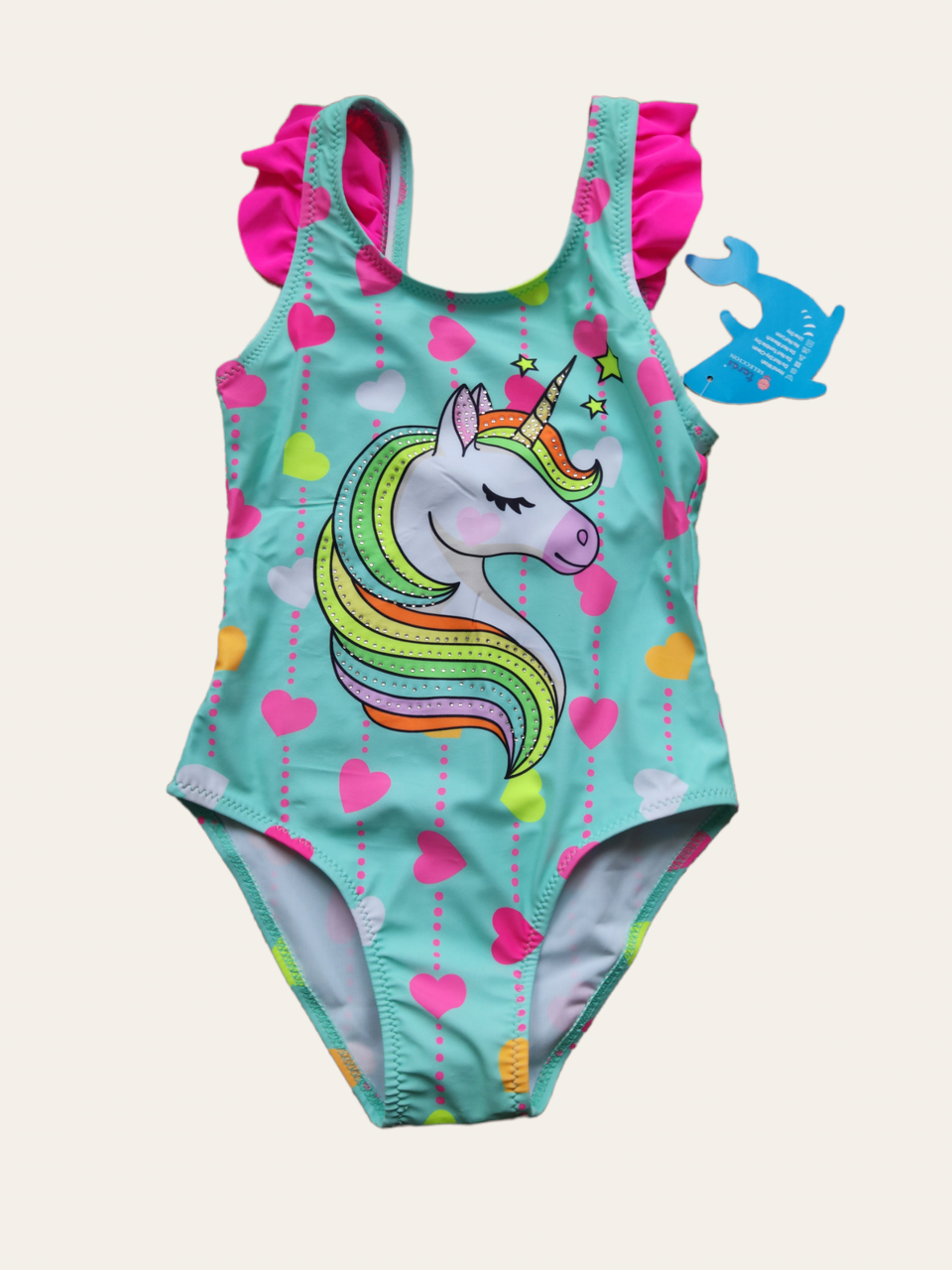 Купальник слитный для девочек Teres 347 ИлКа мята(В НАЛИЧИИ ТОЛЬКО 28 32 УКР р-ры )