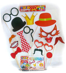 Фотобутафорія для вечірки, корпоративу або карнавалу "Мегакарнавал" (15 предметів)