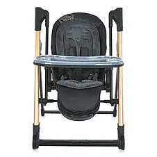 Стільчик-гойдалка для годування El Camino ME 1102 Debut Posh Black (таймер, сенсор закачування, музика, пульт), фото 2
