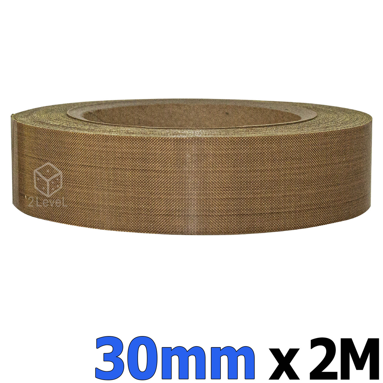 Стрічка PTFE 7013 на клейовій основі 30 mm Моток 2 м Тефлон у рулоні на клею 130 мкм Тефлонова стрічка Лакоткань