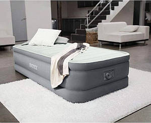 Надувне ліжко 191*99*46 см, односпальне з вбудованим насосом Intex 64902 PremAire