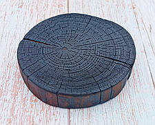 Слеб, зріз дерева "Blaсk" для декору та інтер'єру d 12х12см. Товщ 3см., фото 2