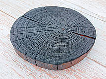 Слеб, зріз дерева "Blaсk" для декору та інтер'єру d 12х12см. Товщ 3см., фото 4