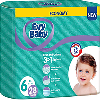 Подгузники детские Evy Baby Jumbo 6 (16+ кг), 28 шт