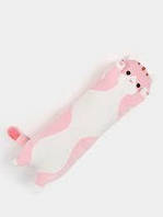 М'яка іграшка-подушка Кіт/Кіт-батон 70 см рожевий рожий