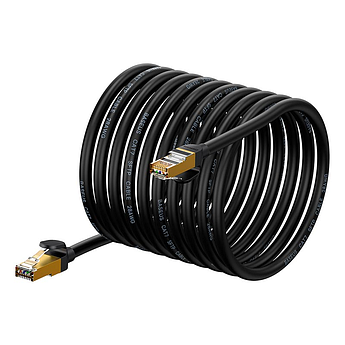 Патч-корд Baseus 15м САТ.7 10Gigabit Ethernet RJ45 інтернет кабель WKJS010801 BLACK