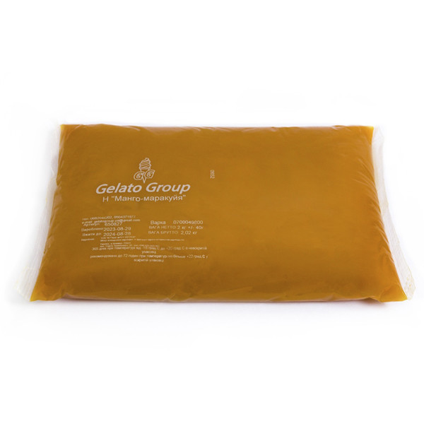 Фруктове пюре "Джелато" Манго - Маракуйя (без зерняток)2 кг, фото 1