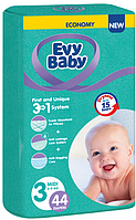 Підгузники дитячі Evy Baby Midi Jumbo 3 (5-9 кг), 44 шт