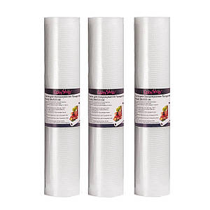 Пакети для Вакууматора в Рулоні - 3 шт - 28х500 см - ОРИГІНАЛ - Сертифікація FDA+LFGB - ТМ ComShop