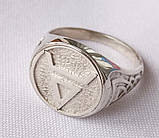 Перстень "Велес" з чорнінням (без чорніння) з срібла 925 проби, фото 2