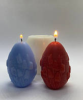 Силіконова форма для свічок та мила Яйце-тюльпан 65 мм