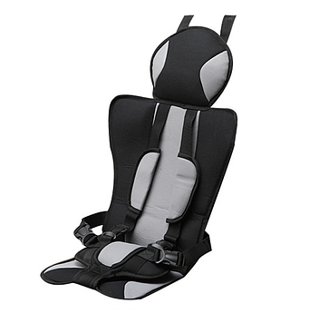 Дитяче автокрісло безкаркасне до 9 років Сірий / Сидіння дитяче у авто / Крісло автомобільне