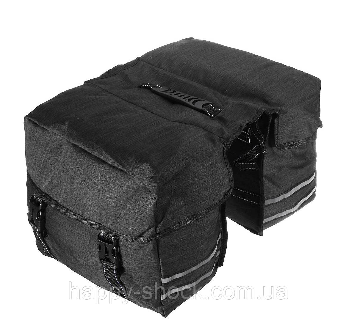 Велосипедная багажная сумка "штаны" на багажник 25л черная - фото 1 - id-p2117253191