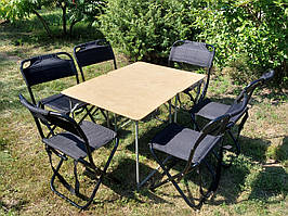 Туристичні меблі стільці столи складні "Кріпиш ФП2Х+6" стіл зі стільцями для природи пікніка риболовлі відпочинку