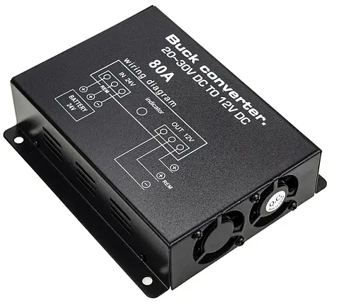 Перетворювач напруги 960W, інвертор автомобільний 24V-12V 80A, фото 1