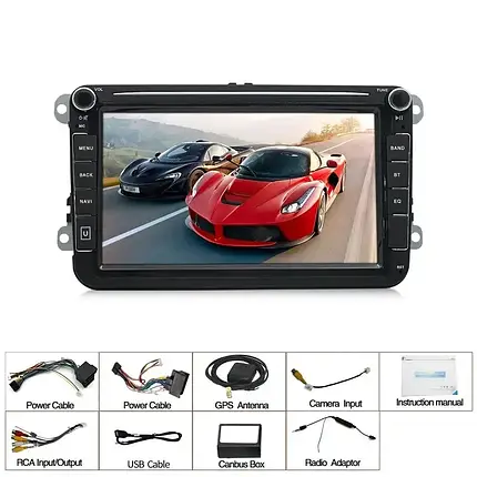Штатна Магнітола Volkswagen Universal 8" IPS, 4/64 GB, 8Core, 4G SIM, Android 12/Carplay DSP, фото 1