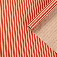 Подарунковий папір 70см х10 м "Червона смужка на крафті"