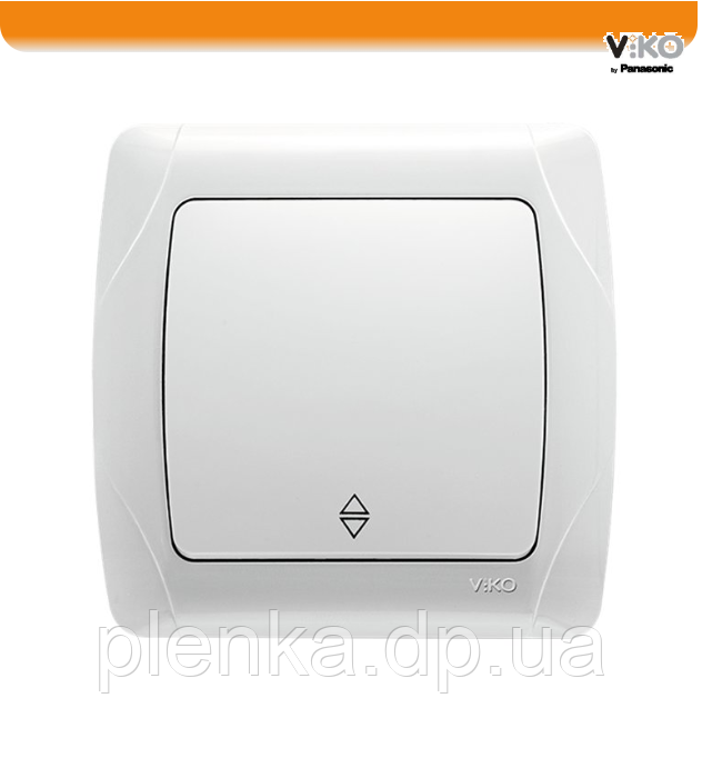 Вимикач 1-кл. прохідний білий ViKO Carmen, фото 1