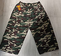 Мужские шорты удлиненные камуфляжные, бриджи хлопок батал  52-56 размеры