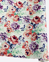 Подарунковий папір 70см х8 м "Яскраві квіти акварель"