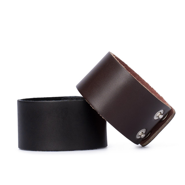 Браслет на руку шкіряний чорний широкий Браслет на руку шкіряний чорний широкий