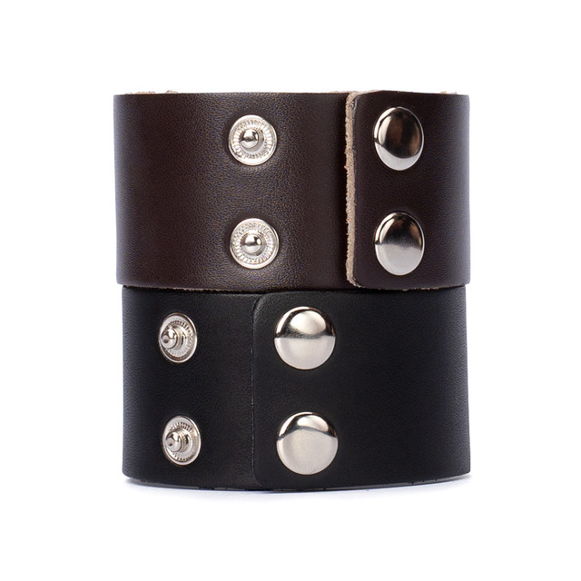Браслет на руку шкіряний чорний широкий Браслет на руку шкіряний чорний широкий