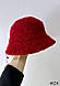 Капелюх жіночий, бордовий, фото 3
