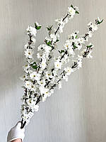 Штучна сакура. Гілка декоративної сакури (біла, 120 см), фото 5