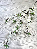 Штучна сакура. Гілка декоративної сакури (біла, 120 см), фото 3