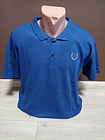 Мужская футболка поло Турция Знак батал 50-60 размеры 100% хлопок синий