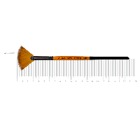 Пензель синтетика віялова Rosa Flame 1368FN №6 коротка ручка