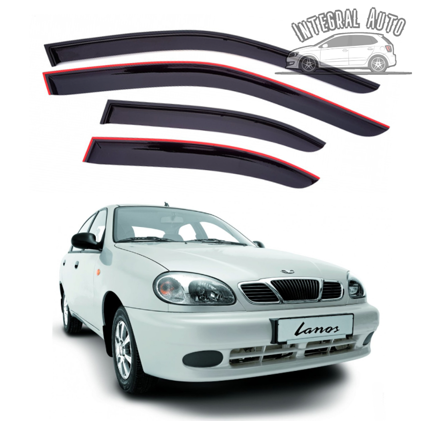 Дефлекторы окон Daewoo/ЗАЗ Lanos "Voron Glass" - фото 1 - id-p2117311983