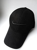 Кепка мужская котоновая Черная nike Бейсболки женские кепки с черным логотипом на весну лето