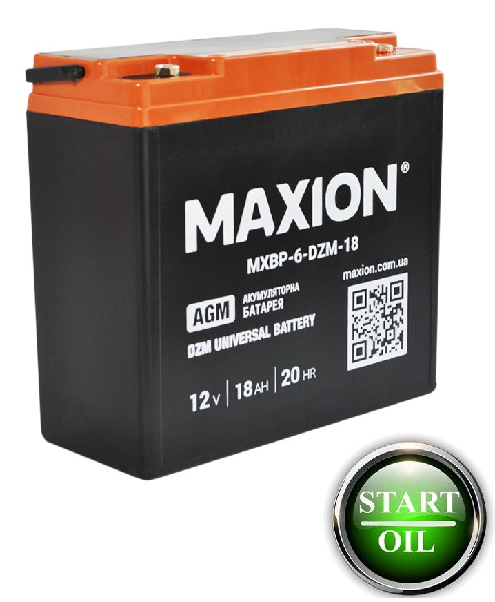 Акумулятор тяговий MAXION 6-DZM-18 (12V. 18A)