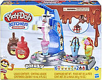 Play-Doh Kitchen Creations Игровой набор «Dizzy Ice Cream», набор Play Food с моросящим дождем и 6 составными