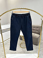 Мужские джинсы на резинке Олсер 4096-2 батал 6-10ХЛ синие