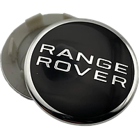 Колпачок заглушка Range Rover черный + хром на литые диски bj32-1130-ab ( 63 - 47 )