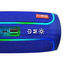 Bluetooth-колонка TG288 з rgb підсвічуванням, speakerphone, радіо, blue, фото 5