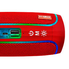 Bluetooth-колонка TG288 з rgb підсвічуванням, speakerphone, радіо, red, фото 4