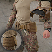 Разгрузочный военный пояс рпс kiborg r-1 койот, ременно-плечевая система штурмовая для зсу