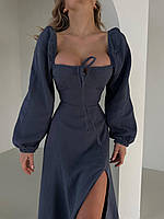 Сукня жіноча трендова із мусліна у кольорах (Норма), фото 7